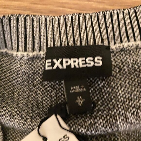 Express Black and White Checkerboard Print Top  Size Medium NWT - Picture 6 of 8